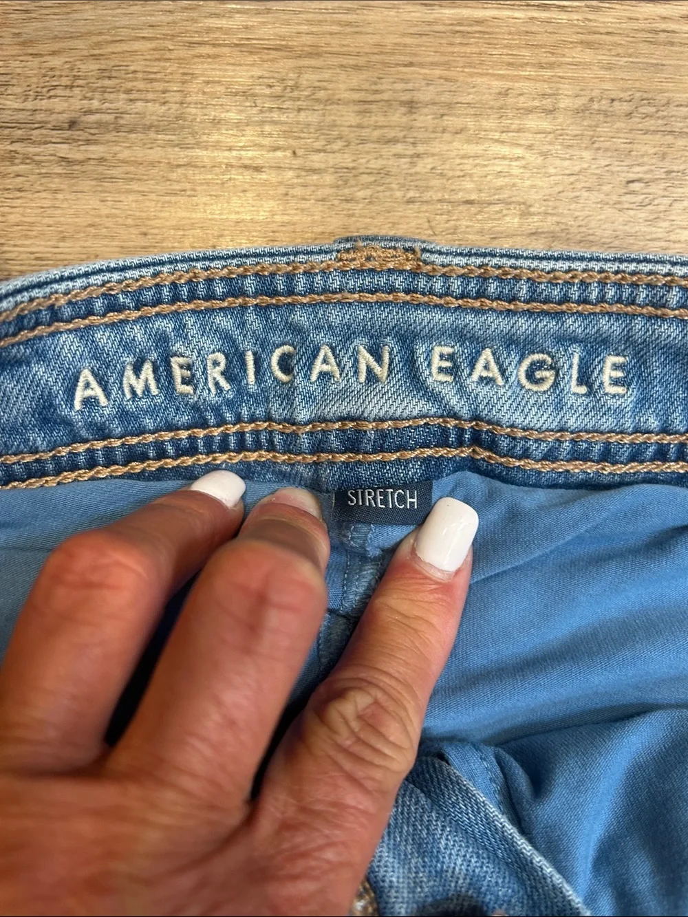 American Eagle Outfitters Light Blue Denim Mini Skort